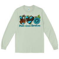 Matcha peace love  gemstone Long Sleeve Tee - AdoDesignShop