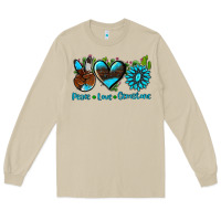 Mushroom peace love  gemstone Long Sleeve Tee - AdoDesignShop