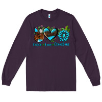 Plum peace love  gemstone Long Sleeve Tee - AdoDesignShop