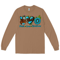 Toasted Coconut peace love  gemstone Long Sleeve Tee - AdoDesignShop