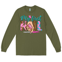Army Green my first nail bbs Long Sleeve Tee - BundleAndBundleShop
