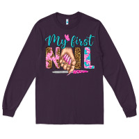 Plum my first nail bbs Long Sleeve Tee - BundleAndBundleShop