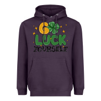 Plum go luck yourself Heavyweight Hoodie - MaliasSmallBusiness
