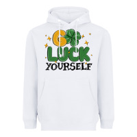 White go luck yourself Heavyweight Hoodie - MaliasSmallBusiness