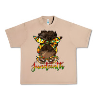 Burro juneteenth black woman messy bun Urban Heavy Tee - HRA Design Shop