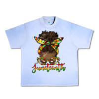 Grape Ice juneteenth black woman messy bun Urban Heavy Tee - HRA Design Shop