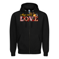 Black all you need is love Zipper Hoodie - AdoDesignShop