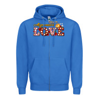 True Royal all you need is love Zipper Hoodie - AdoDesignShop