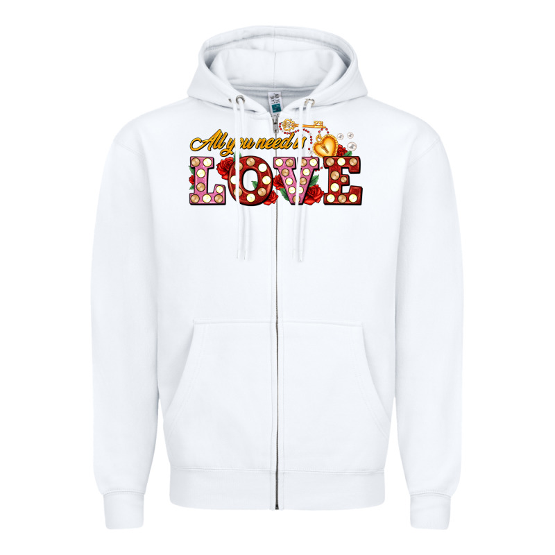 All You Need Is Love Zipper Hoodie by AdoDesignShop | Teevron