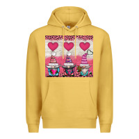 Antique Gold v.d 3 gnomes and hearts Premium Hoodie - AdoDesignShop