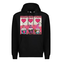 Black v.d 3 gnomes and hearts Premium Hoodie - AdoDesignShop