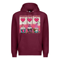 Burgundy v.d 3 gnomes and hearts Premium Hoodie - AdoDesignShop
