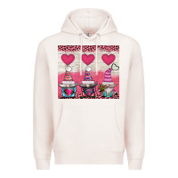 Pale Pink v.d 3 gnomes and hearts Premium Hoodie - AdoDesignShop