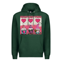 Sports Green v.d 3 gnomes and hearts Premium Hoodie - AdoDesignShop