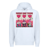 White v.d 3 gnomes and hearts Premium Hoodie - AdoDesignShop