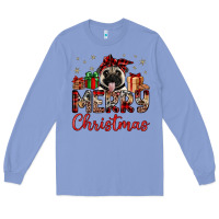 Colony Blue merry christmas pug Long Sleeve Tee - JahusDesignShop