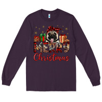 Plum merry christmas pug Long Sleeve Tee - JahusDesignShop