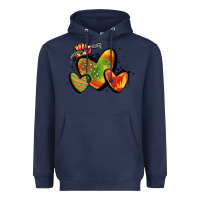 Navy juneteenth hearts Heavyweight Hoodie - MaliasSmallBusiness