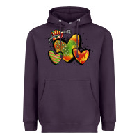 Plum juneteenth hearts Heavyweight Hoodie - MaliasSmallBusiness