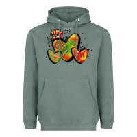 Sage juneteenth hearts Heavyweight Hoodie - MaliasSmallBusiness