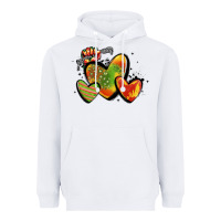 White juneteenth hearts Heavyweight Hoodie - MaliasSmallBusiness