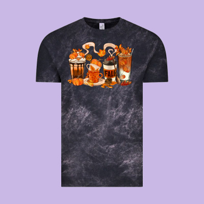 Fall Coffee Cups Vintage Tee Designed By Texasbilliewilder