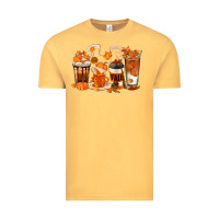 Vintage Mustard Fall Coffee Cups Vintage Tee - texasbilliewilder