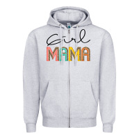 Heather Grey Girl mama Zipper Hoodie - JahusDesignShop