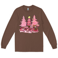 Chestnut pink christmas trees with gift box bbs Long Sleeve Tee - BundleAndBundleShop