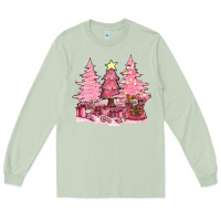 Matcha pink christmas trees with gift box bbs Long Sleeve Tee - BundleAndBundleShop