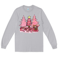Moon Dust pink christmas trees with gift box bbs Long Sleeve Tee - BundleAndBundleShop