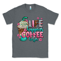 Charcoal Heather life happens coffee  helps Classic Tee - AdoDesignShop