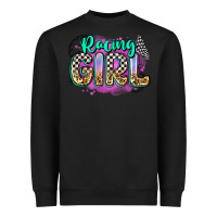 Black racing girl Heavyweight Sweatshirt - Zillion Design Studio