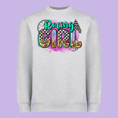 Racing Girl Heavyweight Sweatshirt Designed By Zillion Design Studio