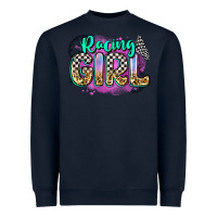 Navy racing girl Heavyweight Sweatshirt - Zillion Design Studio