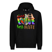 Black More Love Less Hate LGBTQ Premium Hoodie - BundleAndBundleShop