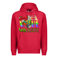 Cardinal More Love Less Hate LGBTQ Premium Hoodie - BundleAndBundleShop
