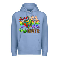 Colony Blue More Love Less Hate LGBTQ Premium Hoodie - BundleAndBundleShop