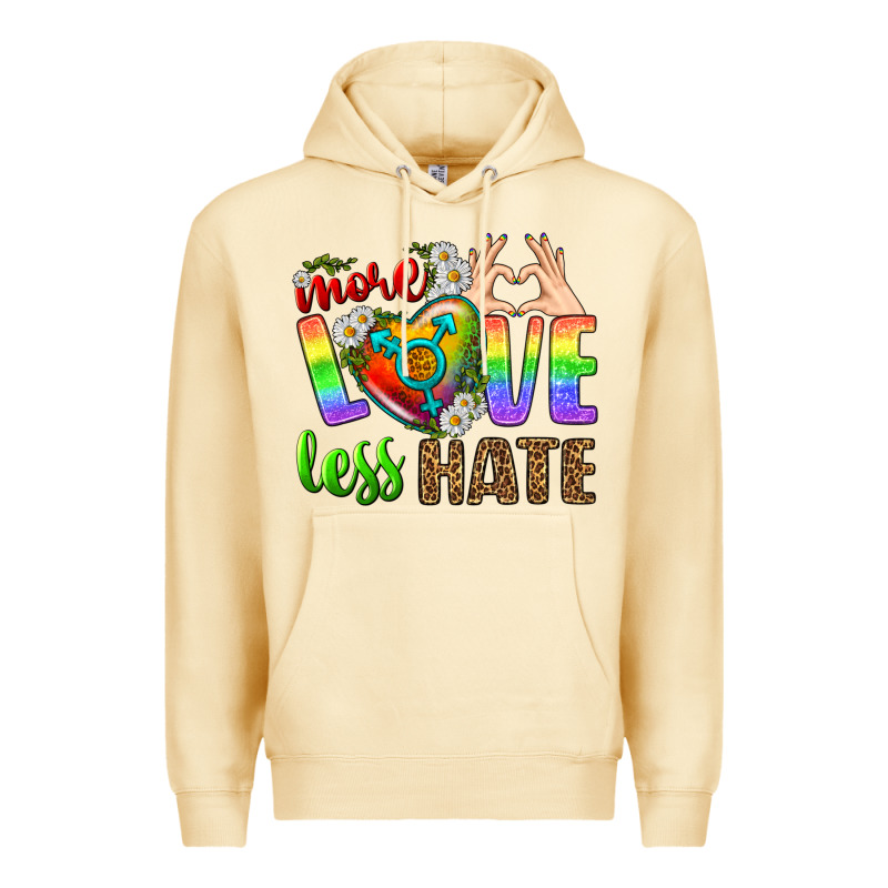 More Love Less Hate Lgbtq Premium Hoodie by BundleAndBundleShop | Teevron