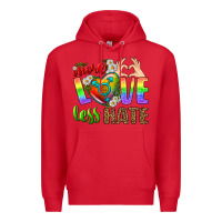 Red More Love Less Hate LGBTQ Premium Hoodie - BundleAndBundleShop