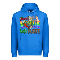 True Royal More Love Less Hate LGBTQ Premium Hoodie - BundleAndBundleShop