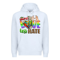 White More Love Less Hate LGBTQ Premium Hoodie - BundleAndBundleShop