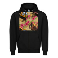Black trencher chain seamless pattern Zipper Hoodie - BundleAndBundleShop