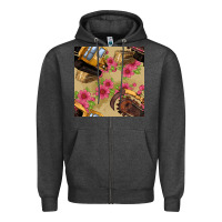 Charcoal Heather trencher chain seamless pattern Zipper Hoodie - BundleAndBundleShop