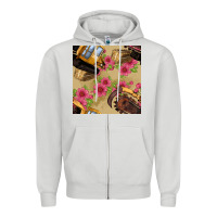 Dove Grey trencher chain seamless pattern Zipper Hoodie - BundleAndBundleShop