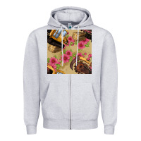Heather Grey trencher chain seamless pattern Zipper Hoodie - BundleAndBundleShop