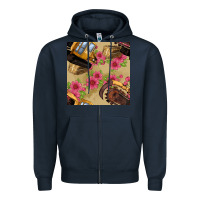 Navy trencher chain seamless pattern Zipper Hoodie - BundleAndBundleShop