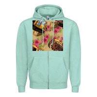Seafoam trencher chain seamless pattern Zipper Hoodie - BundleAndBundleShop