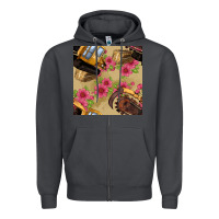 Smoke trencher chain seamless pattern Zipper Hoodie - BundleAndBundleShop