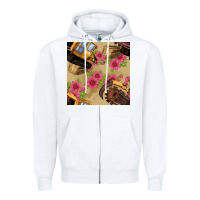 White trencher chain seamless pattern Zipper Hoodie - BundleAndBundleShop